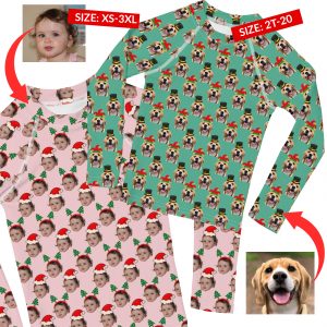 Personalized Christmas Rash Guard Gift Photo, Personalized Dog Cat photo,Christmas Party, Custom Top Toddler