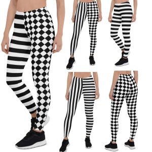 Family Harlequin costume legging for Halloween and Carnival Parties - Joker costume leggings mom and kid size