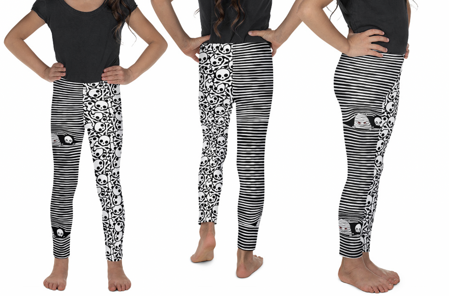 skeleton halloween kid legging