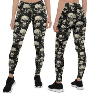 Vintage Skull Halloween legging for halloween party