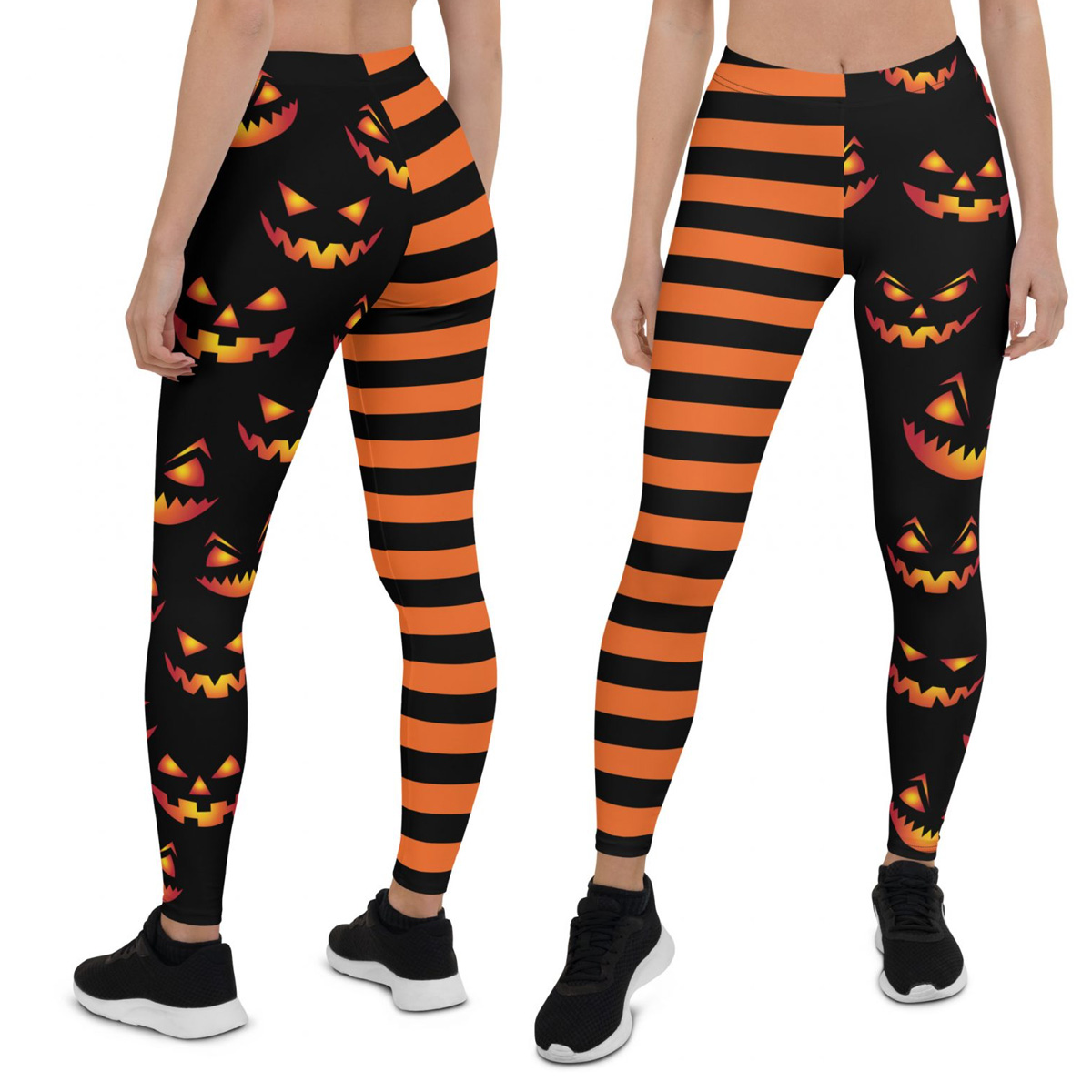 halloween strip line with pumkin face
