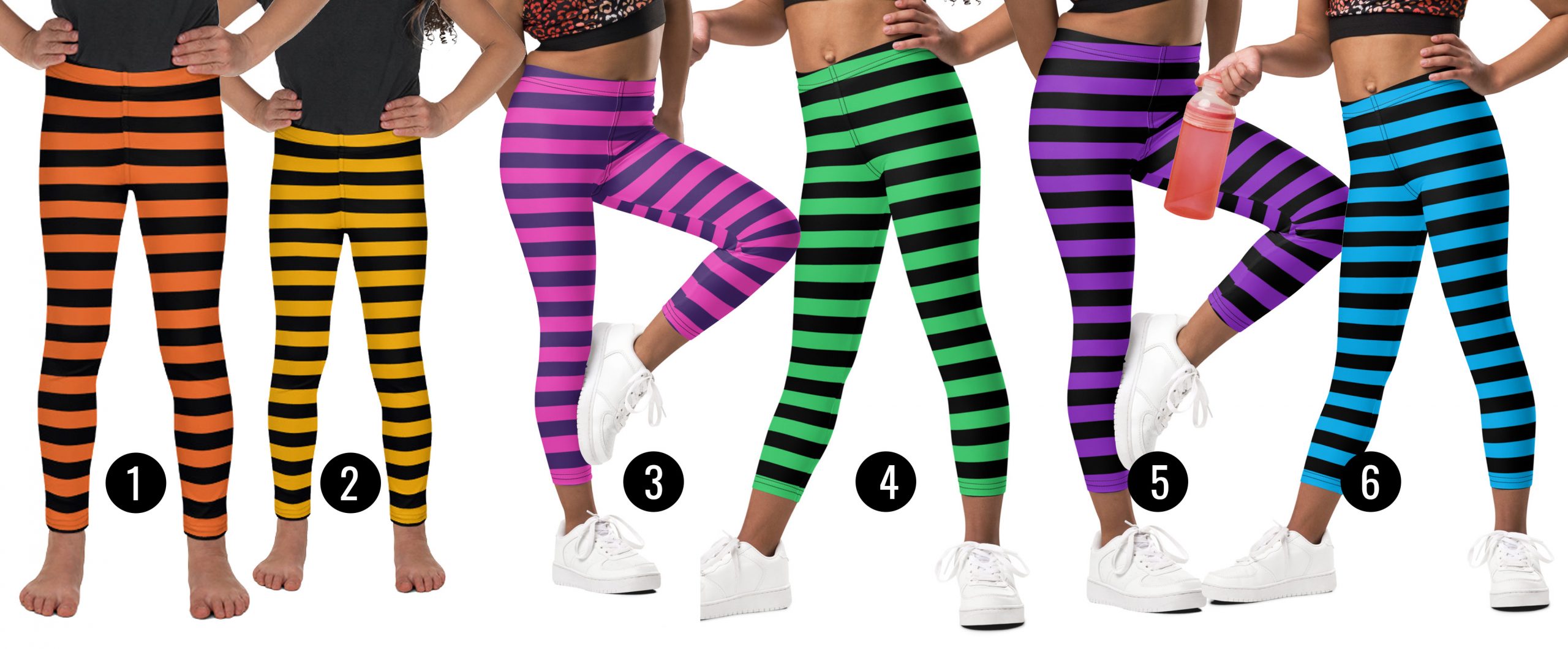 kid Halloween Striped Leggings