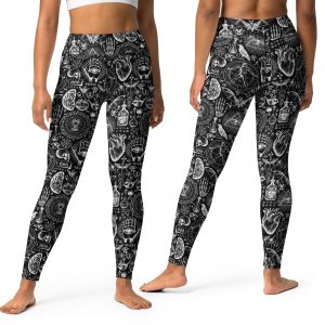 Magic art Yoga Leggings,Alchemical art,Enchanted Art Leggings