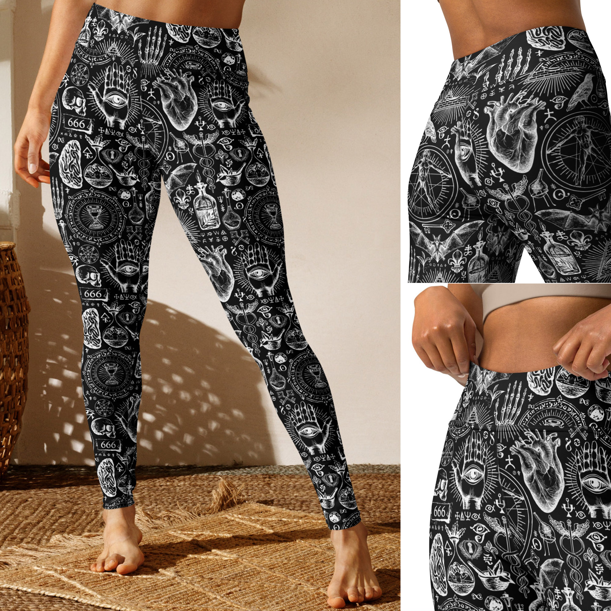 satanism and witchcraft style legging