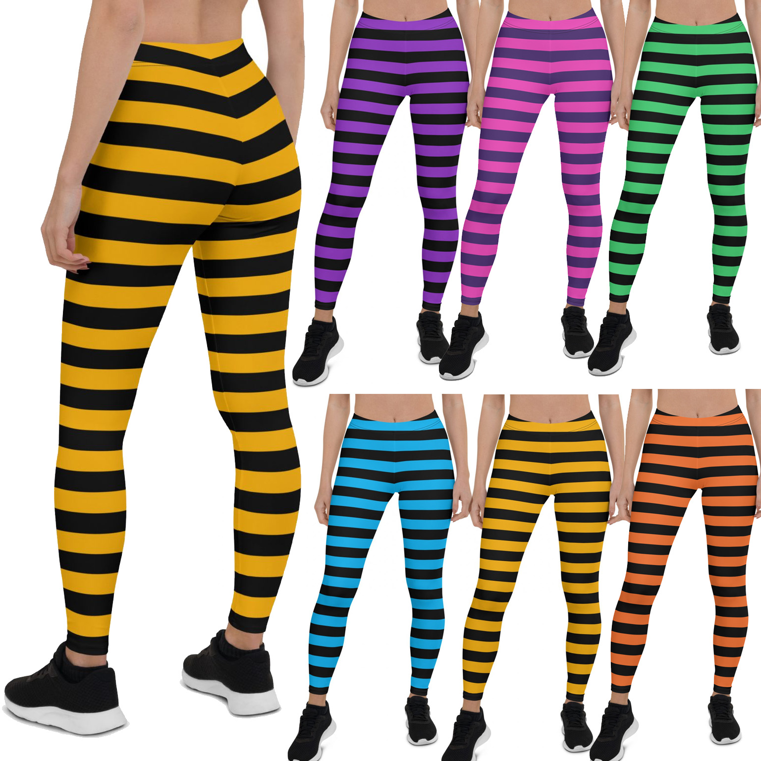 striped costume legging