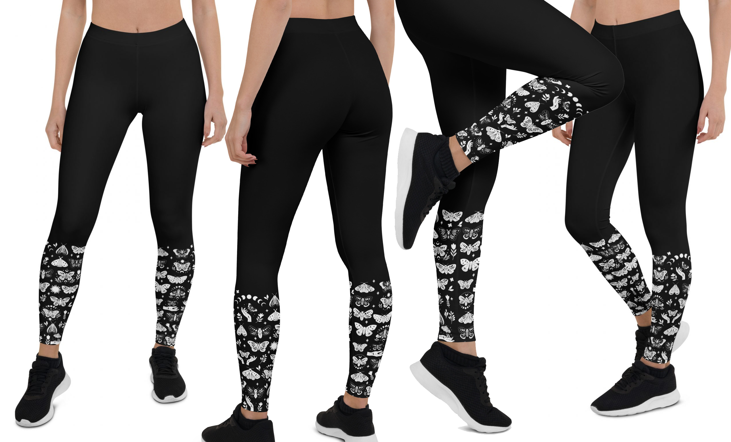 vintage butterfly bottom art legging