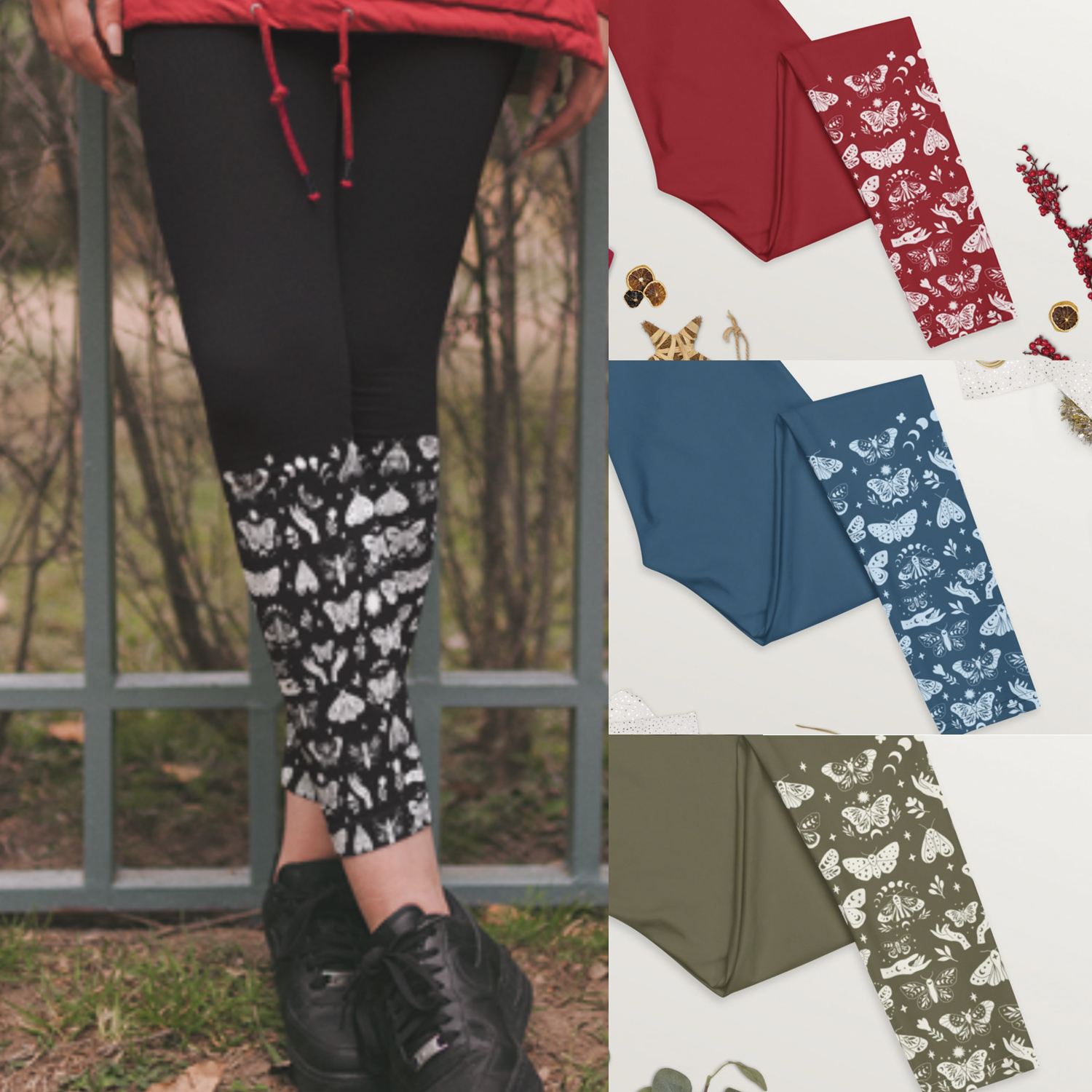 vintage butterfly legging