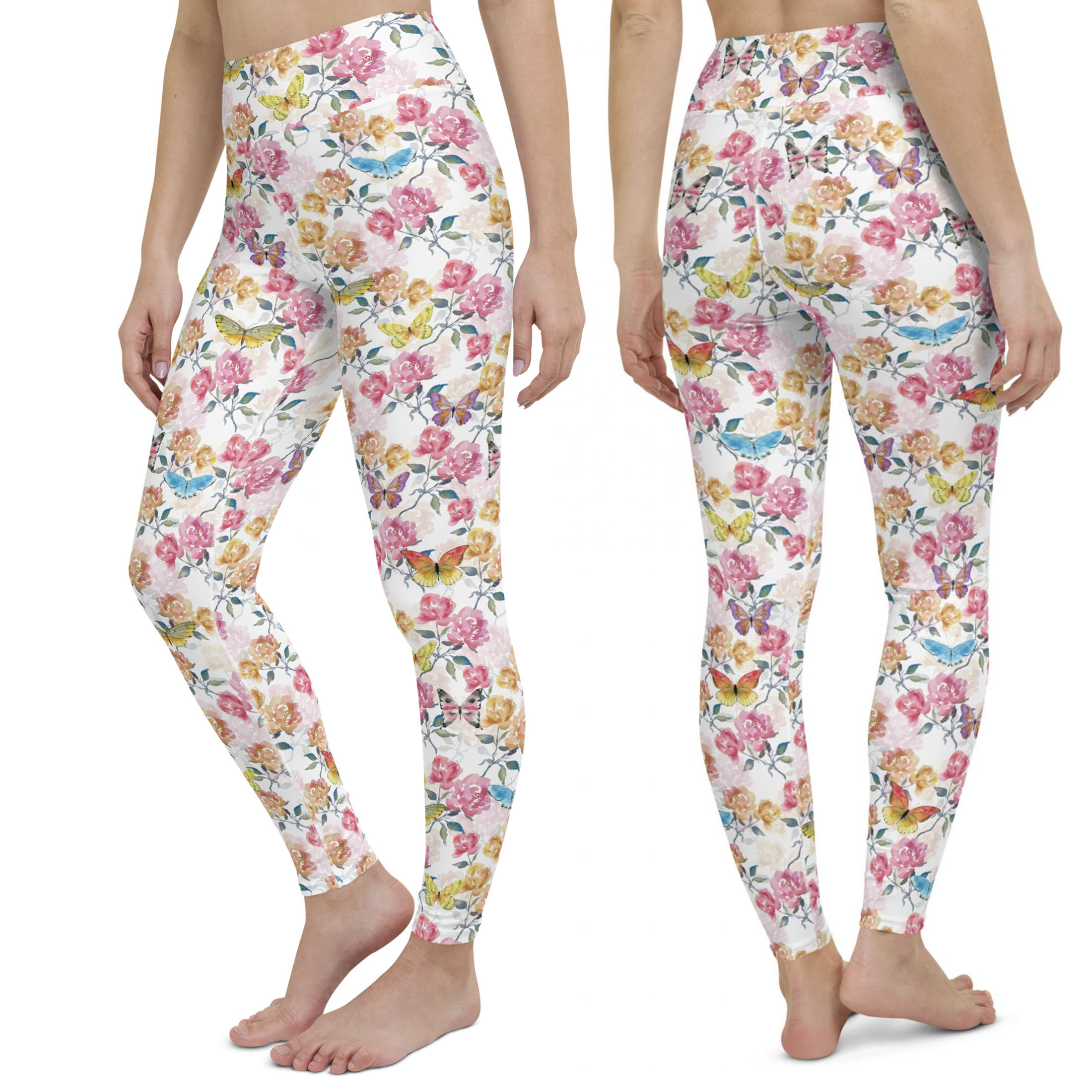 pinkk floral witht butterfly legging