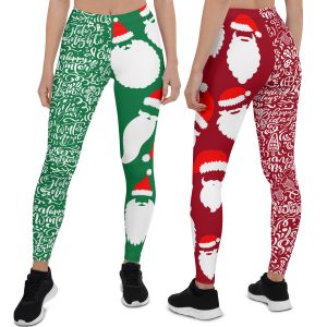 Santa with letter art Christmas Leggings