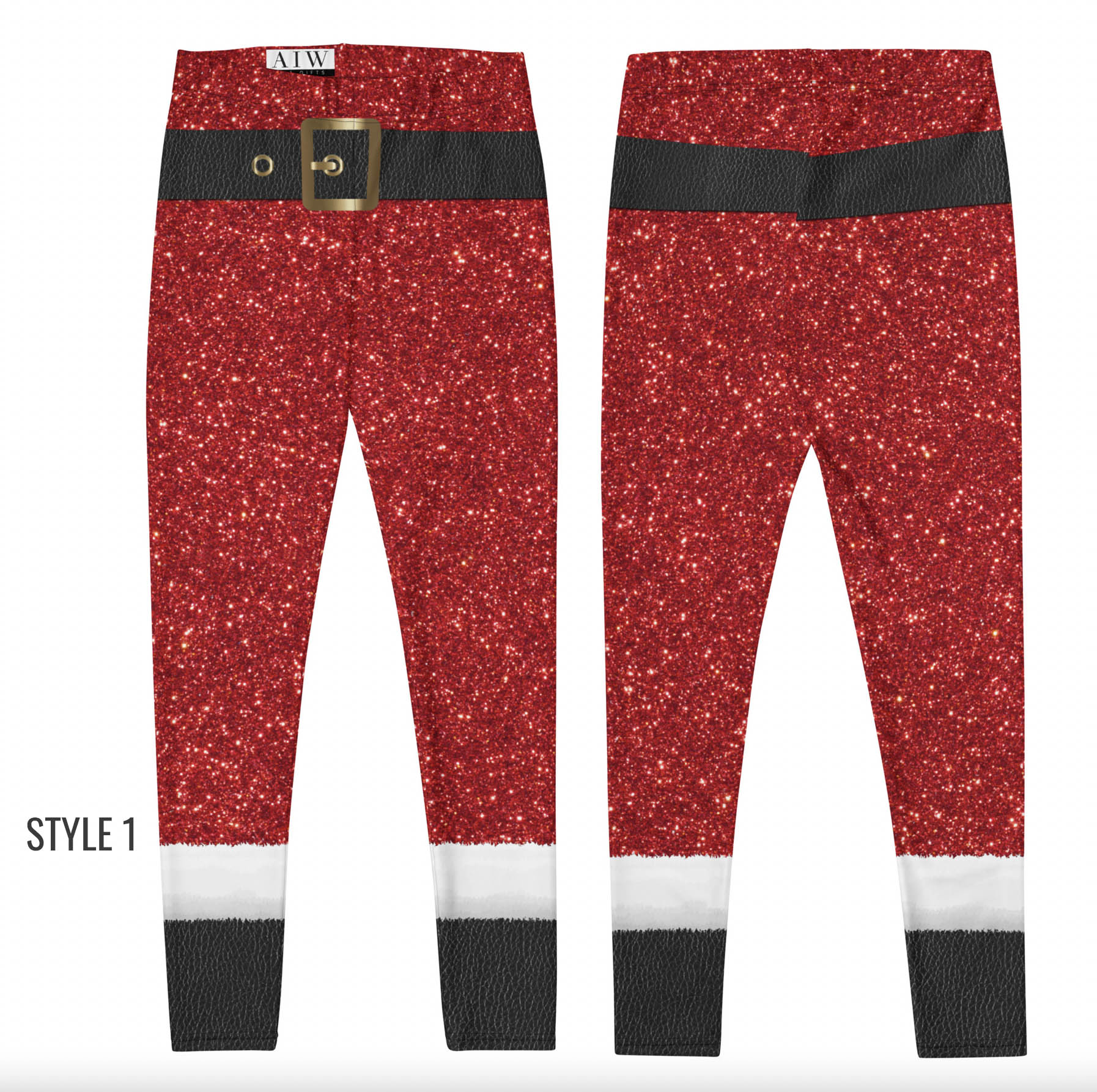 santa legging woman outfit