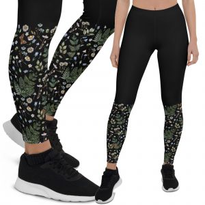 Wildflower Lower Leg Design Leggings