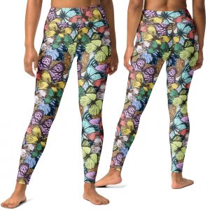 Colorful Butterfly Yoga Leggings