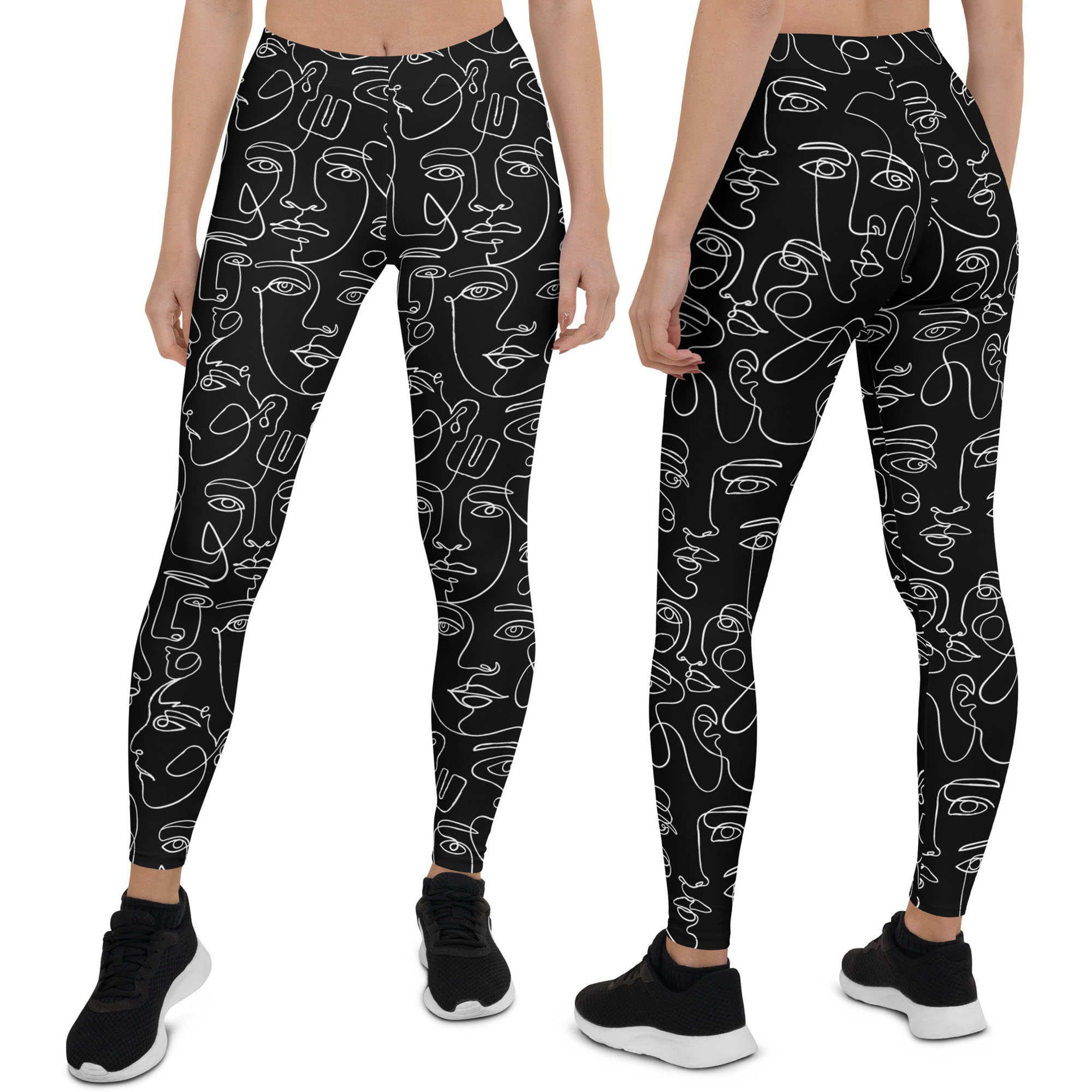 line art girl legging