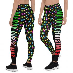 Christmas Party Leggings, Christmas light leggings