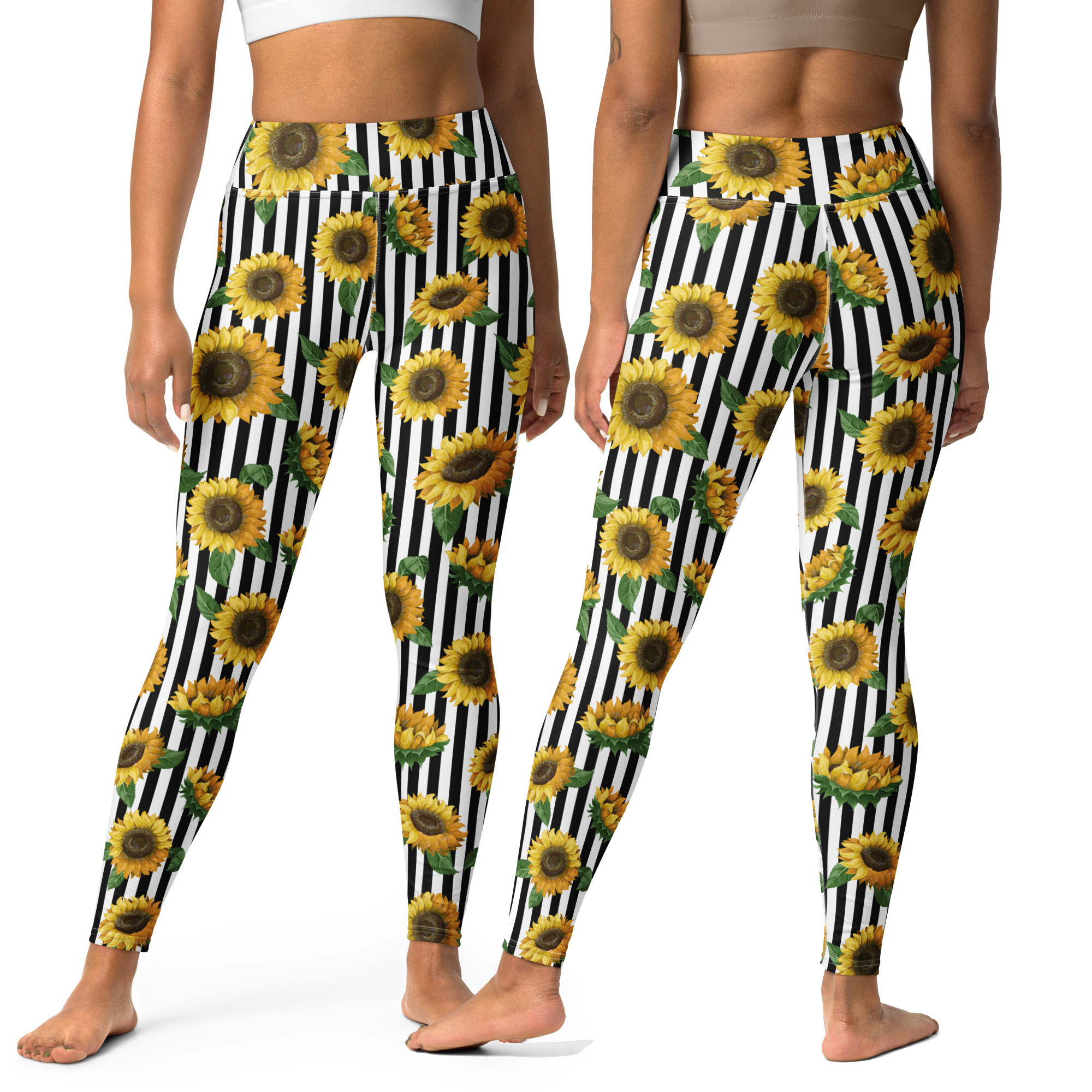 Sun flower yoga legging-floral yoga legging