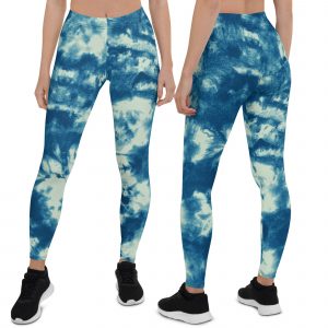 Blue tie dye Leggings