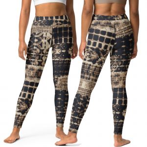 Brown Abstract Pattern Yoga Leggings
