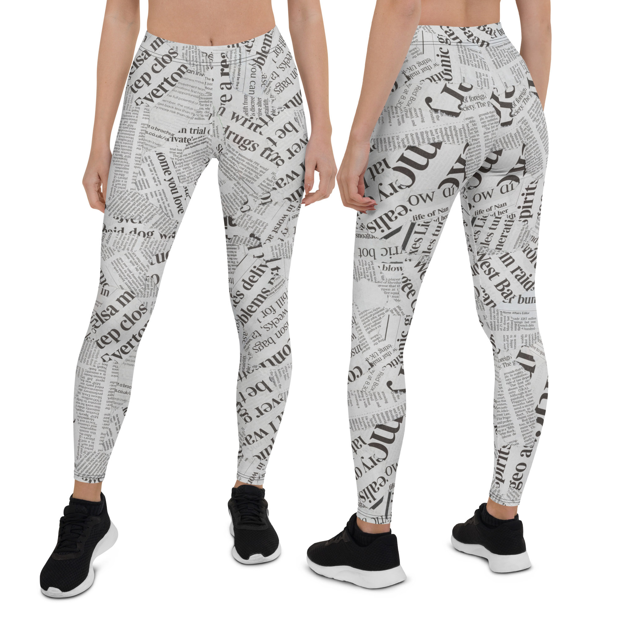 newspaper workout legging