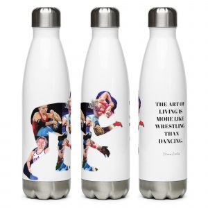 Custom Girl Wrestling Stainless steel water bottle